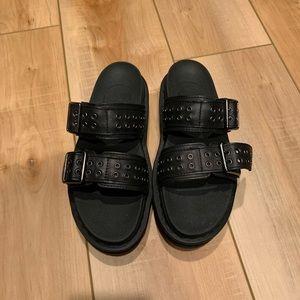 Black Dr Marten sandals